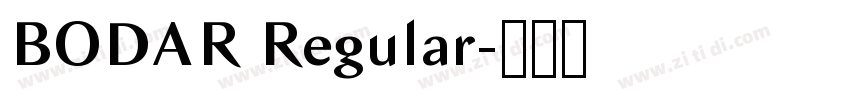 BODAR Regular字体转换